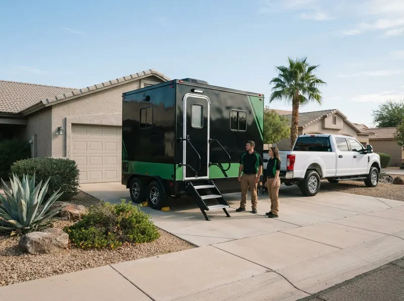 Luxury Portable Restroom Trailer Rental in Chandler, AZ